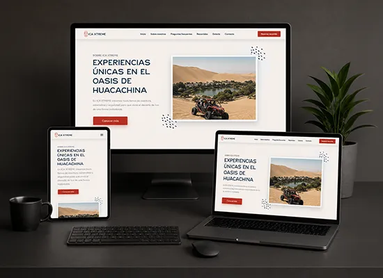 Mockup de página web profesional diseñada por Jeraco