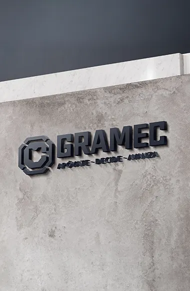 Brandboard de GRAMEC con logo, colores y tipografías